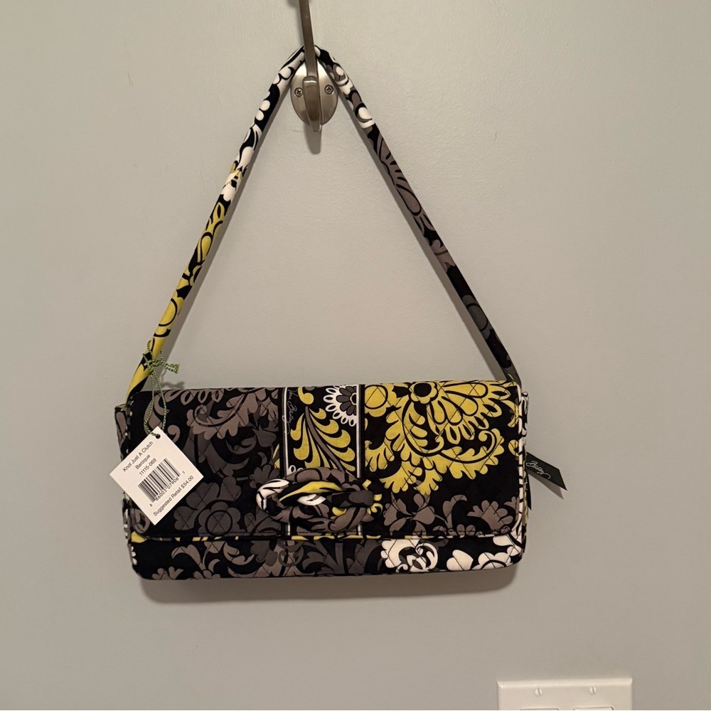 NWT: Vera Bradley Knot Just a Clutch in the Baroque pattern: retired design